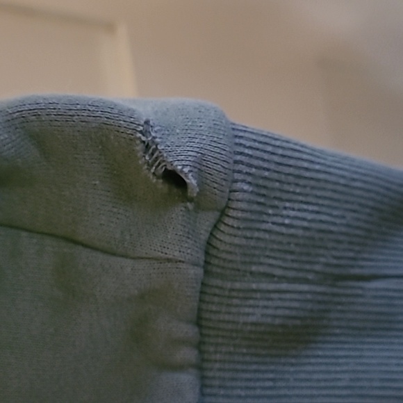 Twik Turtleneck Sweater - Green, Purple, and Mauve -has Small Hole - Picture 6 of 6